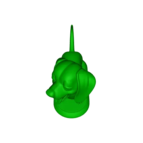 3692 Laughing Dachshund — Color 3D-Printed Statue STL — Image 8 of 9