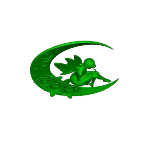 Fairy on the moon decoration