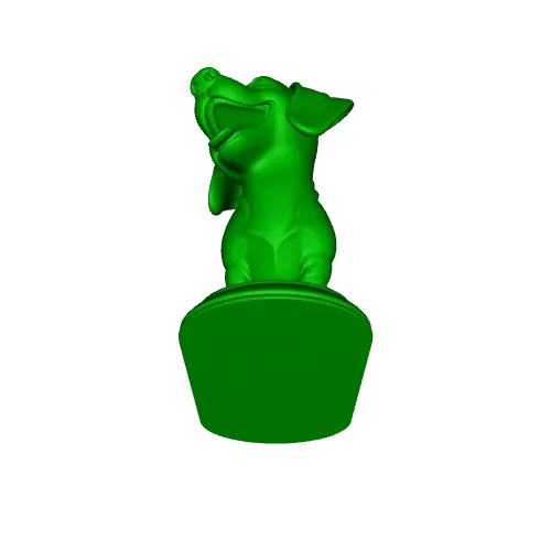 3692 Laughing Dachshund — Color 3D-Printed Statue STL — Image 7 of 9
