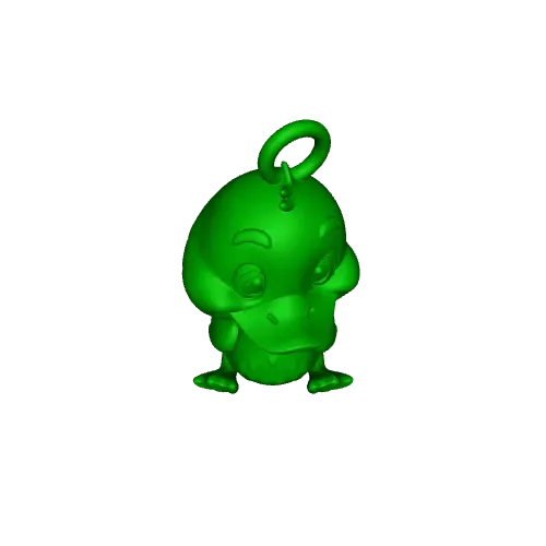 🦆 Cute Duck Keychain – Cartoon 3D Printable Model — Фото 4 из 4
