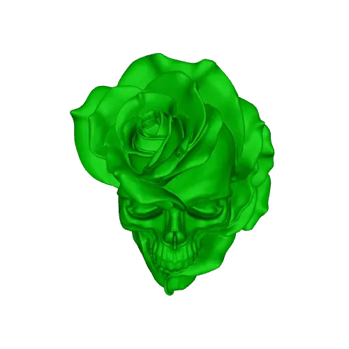 THE SKELETON HEAD ROSE / FORBIDDEN ROSE / GOTHIC DECOR — Фото 7 из 7