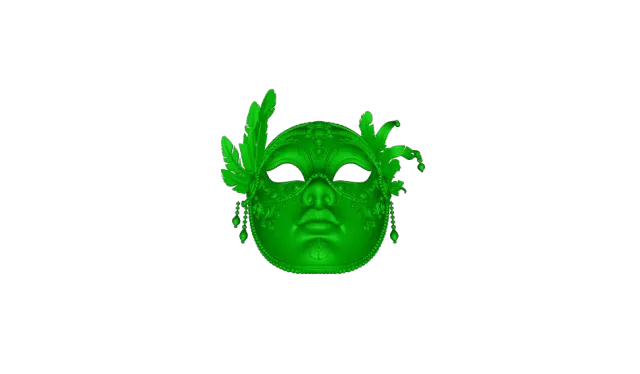 4049 Venetian Carnival Mask Color 3D Model art ARTE STL — Фото 3 из 4