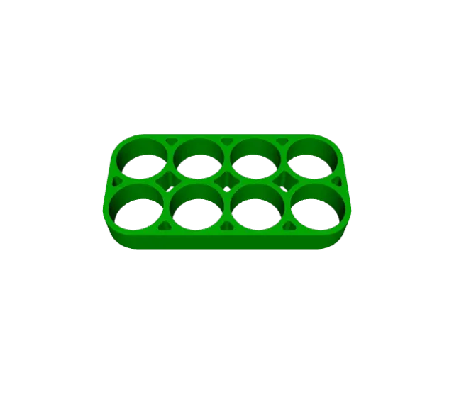 18650 Quad Row Holder Set | Wire Channels (8-24 Cells) — Image 3 of 7