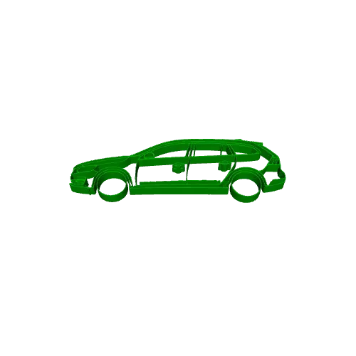 Volvo V60 1st gen 2010-2018 Silhouette wall art — Image 4 of 5