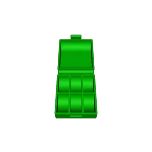 Print-in-place box for 6 sewing machine bobbins
