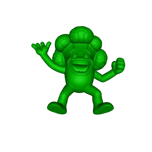 Happy Broccoli Figure – Funny Vegetable Character — Image 5 of 6