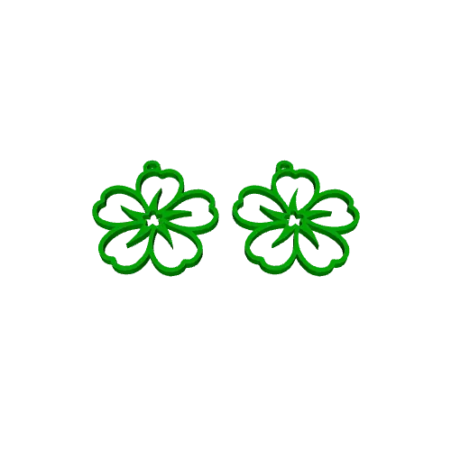 Emerald Lotus - Earrings — Image 3 of 3