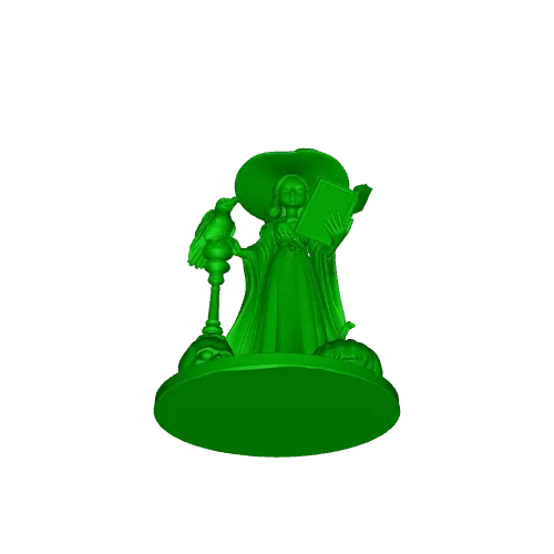 3768 Witch with Spell book, Skull, Raven and Pumpkin STL — Фото 4 из 5
