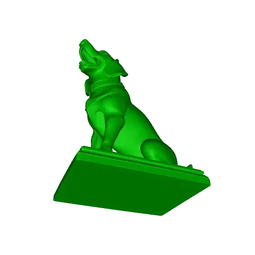 3394 Color 3D Model of Laughing Beagle Dog on Pedestal STL — Фото 3 из 4