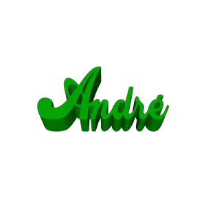 Nome Decorativo André – Impressão 3D para Quarto