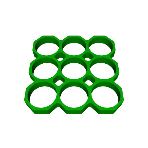 18650 Battery Spacer Grid | Octagonal (6-21 Cells) — Image 9 of 9