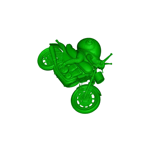 Snail Biker Figurine Animal Sculpture 3D Printable — Фото 5 из 5