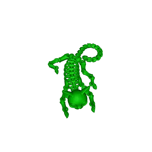 Cat Skeleton Flexi Toy Gothic Articulated Collectible — Image 2 of 3