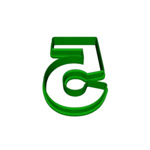 Number 5 Cookie Cutter