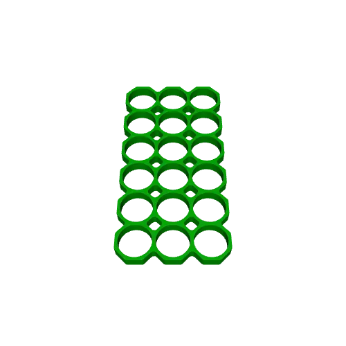 18650 Battery Spacer Grid | Octagonal (6-21 Cells) — Image 6 of 9