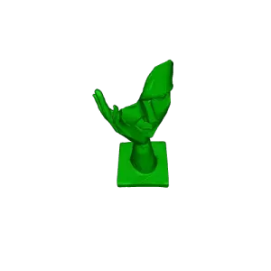 Abstract Face in Hand Sculpture – Modern Surreal Art Decor