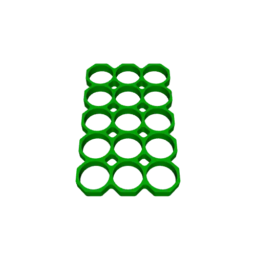 18650 Battery Spacer Grid | Octagonal (6-21 Cells) — Image 7 of 9