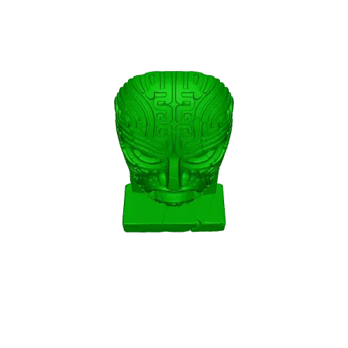 Ancient Stone Mask – Forgotten Temple Relic Diorama — Image 2 of 2