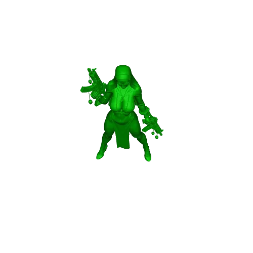 Warrior Nun Figurine Female Character 3D Printable — Фото 4 из 4