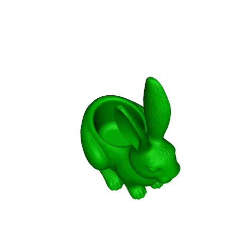 Cute Rabbit Planter Container 3D Print STL Model — Image 9 of 9