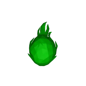Low Poly Dragon Fruit 3D Model