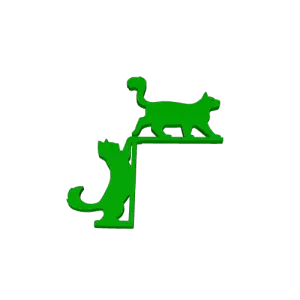 Curious Cats – Door or Furniture Corner Decoration
