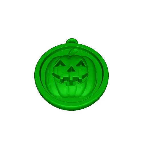 Round Halloween Pumpkin Keychain — Фото 7 из 7