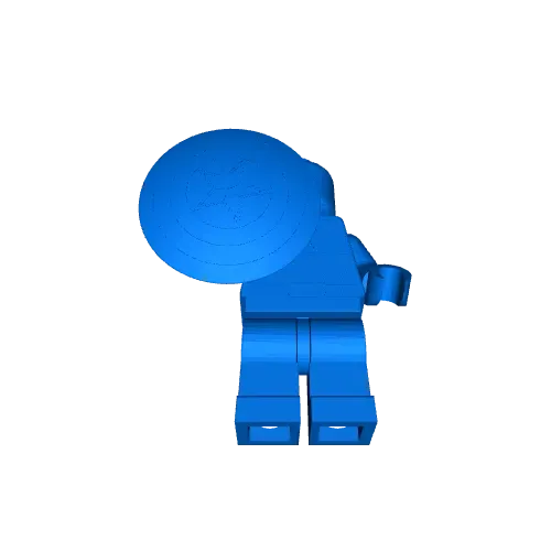 Captain America LEGO Minifigure 3D Model STL File — Фото 4 из 4
