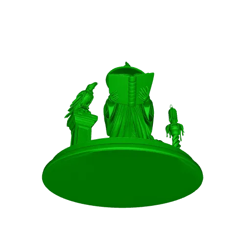 4471 Witch with Skull and Pumpkin Color 3D Model STL DND — Фото 2 из 3