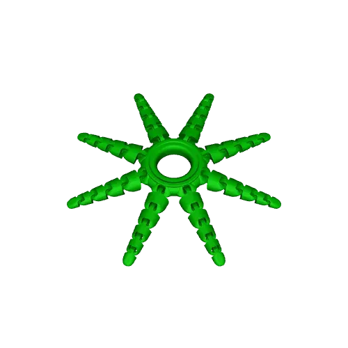 Articulated Octopus Ring – Flexible Fidget 3D Print STL — Image 3 of 3