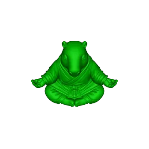 Meditating Capybara Monk