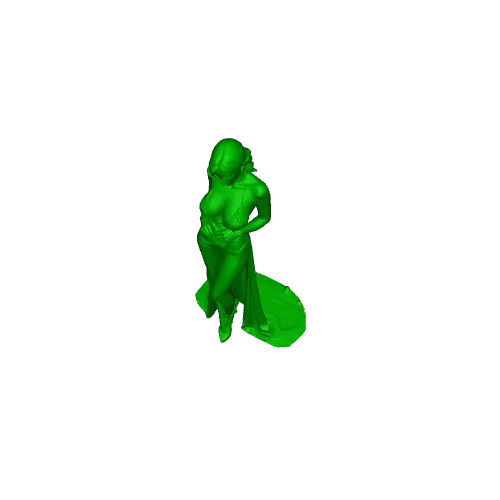 Long Dress Lady Figurine Female 3D Printable — Image 4 of 4