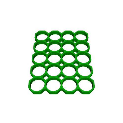 18650 Battery Spacer Grid | Octagonal (8-28 Cells) — Image 6 of 9
