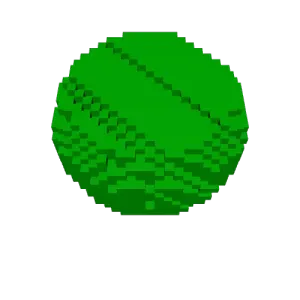 Oak-style pixel tree 3d