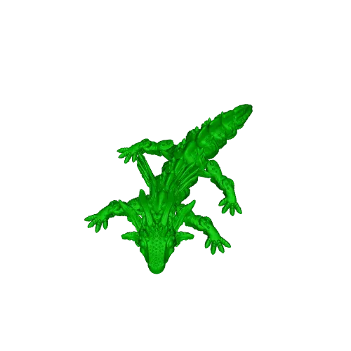 Dragon Axolotl V2 Keychain - Multicolor - Print in Place — Фото 8 из 9