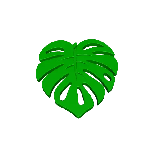 Monstera Leaf Coaster Set, 3D Tropical Printable STL File, — Фото 7 из 7