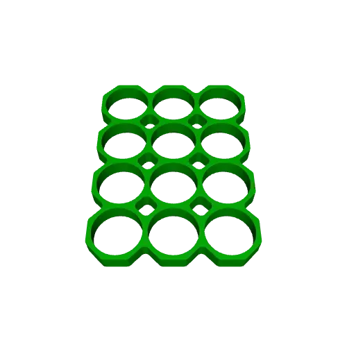18650 Battery Spacer Grid | Octagonal (6-21 Cells) — Image 8 of 9