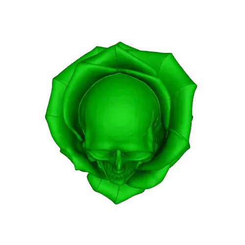 FORBIDDEN ROSE / ROSE WITH SKELETON HEAD ROSE AND STEM — Фото 5 из 7