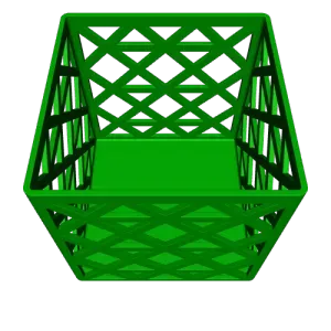 Diamond Cross Lattice opn box / Desk Organizer V3D ID-56