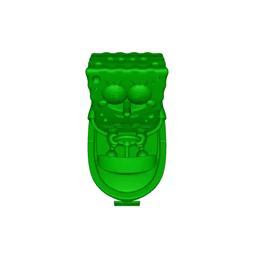 SpongeBob Driving Car Figurine Cartoon 3D Printable — Фото 4 из 4
