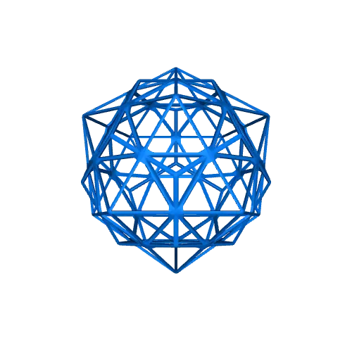 Wireframe Shape Compound of Dodecahedron and Icosahedron — Image 9 of 9