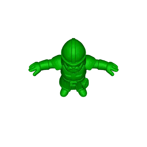 Dwarf Warrior – Stylized Medieval Soldier | 3D Printable — Image 3 of 3