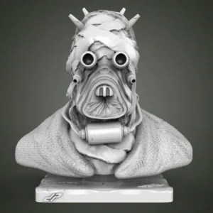 Tusken Raider Bust 3D Printing Miniature | Static