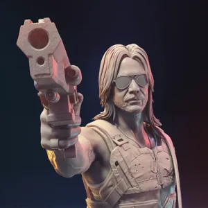 Johnny Silverhand 3D Printer Files | Assembly