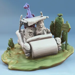 The Flintstones in Diorama 3D Printer Files | Assembly