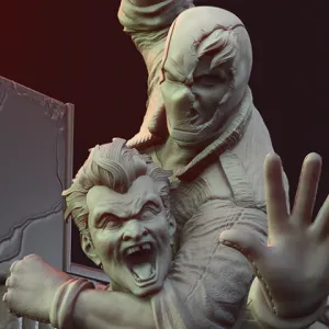 Red Hood vs Joker Diorama 3D Printing Model | Assembly