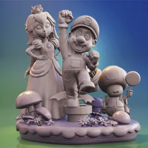 Super Mario in Diorama 3D Printer Files | Assembly