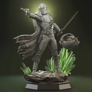 The Mandalorian and Grogu Diorama 3D Printer Files | Assembly