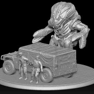 Gargantua vs HECU Half Life Diorama 3D Files