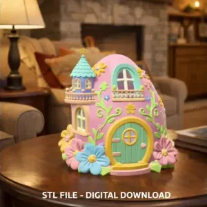 Fantasy Egg Fairy House STL File 3D Printable